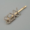 Word SEXY Alloy Rhinestone Hair Bobby Pins FIND-WH0152-34E-KCG-1