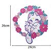 Rose Wreath with Cat DIY Diamond Painting Display Kits PW-WGCC6BE-01-2