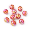UV Plating Rainbow Iridescent Acrylic Beads PACR-TAC0004-01A-2