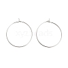 Brass Hoop Earring Findings X-KK-R112-038D-1