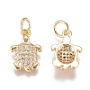 Brass Micro Pave Cubic Zirconia Pendants LS-ZIRC-G168-47G-2