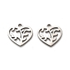 Valentine's Day 316 Surgical Stainless Steel Charms STAS-H190-15P-05-1