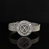 Brass Micro Pave Clear Cubic Zirconia Bangles for Women FS-WGA7409-28-1