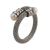 304 Stainless Steel Open Cuff Rings for Women RJEW-F173-02P-2