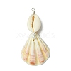 3Pcs 3 Styles Natural Scallop Shell Big Pendants PALLOY-JF03375-3