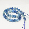 Dyed Round Natural Crackle Quartz Beads Strands G-K084-8mm-03A-4