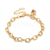 Brass Micro Pave Cubic Zirconia Charm Bracelets BJEW-P342-19G-1