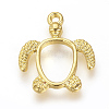 Alloy Open Back Bezel Pendants X-PALLOY-R098-62G-1