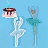 Ballet Dancer Shape Food Grade Silhouette Silicone Lollipop Molds DIY-D069-07-1