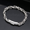 304 Stainless Steel Rope Chain Bracelets for Men Women FS-WG363AE-02-1