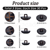 90Pcs 3 Styles Plastic Buttons BUTT-CY0001-10B-2