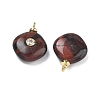 Dyed Natural Red Tiger Eye Pendants KK-C251-01F-01-2