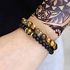 Fashion Retro Black Matte Bracelet Set with Zircon Crown ZZ8347-22-1