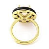 Rack Plating Round Brass Enamel Adjustable Rings RJEW-U004-01D-G-3