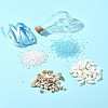 Ocean Beach Theme Glass & Shell Beads Wish Bottle DIY Making Kits DIY-FS0007-57-9