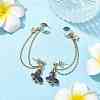 Light Gold 304 Stainless Steel Cuff Earring Chains EJEW-JE05685-01-2