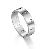 Stainless Steel Cross Finger Ring RELI-PW0001-003G-P-1