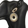 Brass Dangle Stud Earrings for Women EJEW-JE07435-2