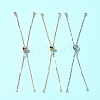 5Pcs Rack Plating Adjustable Brass Slider Bracelet Making MAK-FS0001-03RG-10