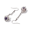 Glass Seed Beads Dangle Earrings EJEW-MZ00350-04-4