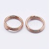 925 Sterling Silver Split Jump Rings STER-F036-01RG-1x6mm-2