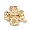 Alloy Glass Rhinestone Clover Brooches JEWB-K017-05KCG-2