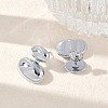 304 Stainless Steel Oval Stud Earrings EJEW-M073-08P-4