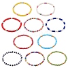 10Pcs 10 Style Handmade Polymer Clay Heishi Surfer Stretch Bracelets Set BJEW-SW00048-1