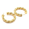 Rack Plating Brass Twist Round Stud Earrings KK-C026-20G-2