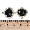 Natural Obsidian Faceted Oval Links G-B126-01G-01-3