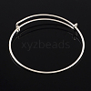 Adjustable Iron Expandable Bangle Making BJEW-R038-S-2