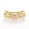 Brass Micro Pave Cubic Zirconia Beads X-ZIRC-J018-25G-1