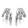 Brass Micro Pave Clear Cubic Zirconia Cuff Earrings EJEW-S201-237P-NR-4