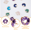 HOBBIESAY 12Pcs 6 Styles Natural & Synthetic Mixed Gemstone Chip Tree of Life Connector Charms FIND-HY0002-71-4