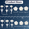 12 Pairs 6 Styles Resin Stud Earrings EJEW-SP0001-14-2