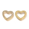 Brass Micro Pave Cubic Zirconia Spring Gate Rings KK-M206-05G-02-2