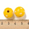 Printed Wood European Beads WOOD-G022-18K-3