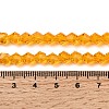 Orange Glass Bicone Beads Strands X-GLAA-S026-6mm-12-5