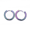 Ion Plating(IP) 304 Stainless Steel Huggie Hoop Earrings LS-EJEW-F111-20mm-Y-2