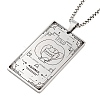 Non-Tarnish 201 Stainless Steel Rectangle with Constellation Pendant Necklaces NJEW-M223-02A-1