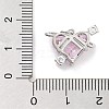 Brass Micro Pave Cubic Zirconia Pendants ZIRC-L104-001P-3