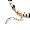 Polymer Clay Heishi Beads Pendant Necklaces NJEW-JN02967-02-3