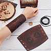 Tree of Life Pattern Leather Wrap Wide Strap Cord Bracelet BJEW-WH0019-05A-3