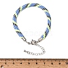 Braided Round Polyester Cord Bracelet Makings FB-CBAEDA0-01P-29-3