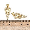 Brass Micro Pave Cubic Zirconia Pendants ZIRC-I367-12G-06-3
