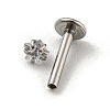 304 Stainless Steel Threaded Flatback Earrings EJEW-NH0001-01A-02-2