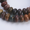 Natural Polychrome Jasper/Picasso Stone/Picasso Jasper Beads Strands G-P354-03-8x5mm-3