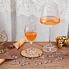 BENECREAT 20Pcs 20 Style Cowboy Theme Alloy Wine Glass Charms with Glass Beads AJEW-BC0003-77-6