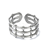 304 Stainless Steel Cuff Rings RJEW-M019-19P-2