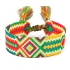 Ethnic Style Polyester Flat with Rhombus Cord Bracelets for Women PW-WG0A94A-04-1